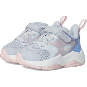 New Balance Rave Run V2 Bungee Lace with Top Strap Shoe, Quartz Grey/Ultra Pink/Cyber Jade, 13.5 US Unisex Little Kid