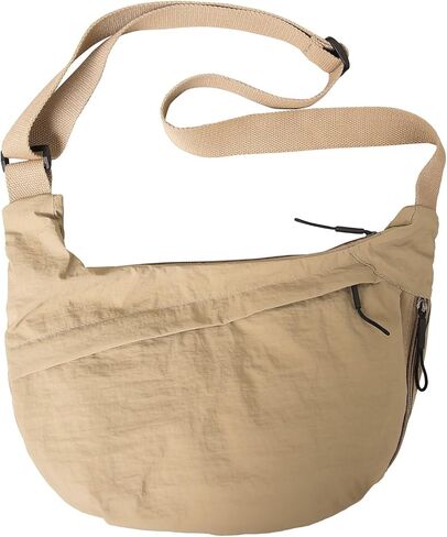 حقيبة الهلال للنساء والرجال حقائب كروس من النايلون متعددة الجيوب حقيبة بحمالة واسعة حقائب هوبو حقيبة القمر حقيبة زلابية مترهلة in Kuwait