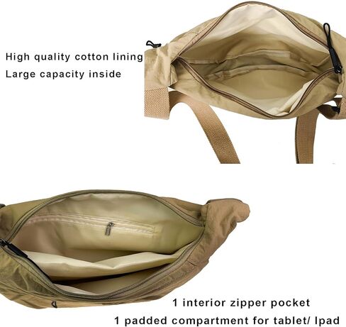 حقيبة الهلال للنساء والرجال حقائب كروس من النايلون متعددة الجيوب حقيبة بحمالة واسعة حقائب هوبو حقيبة القمر حقيبة زلابية مترهلة in Kuwait