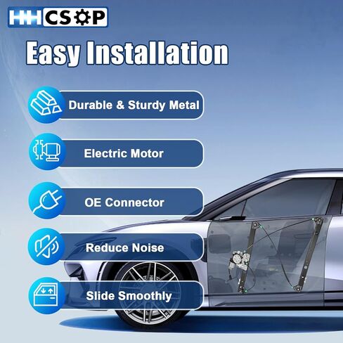 منظم نافذة الطاقة لجانب الركاب الأمامي الأيمن مع مجموعة المحرك مناسب لسيارات BMW X5 E53 Sport Utility 2000 2001 2002 2003 2004 2005 2006, 741-489 in Kuwait