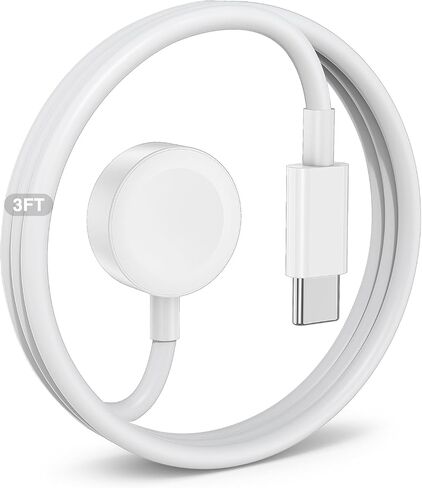 2024 Upgraded for Apple Watch Charger USB C Cable Magnetic iWatch Charger Fast Charging Cord 6FT Portable Compatible with iWatch Series Ultra 2/Ultra/9/8/7/6/SE/SE2/5/4/3/2/1-Black-NEW-1 in Saudi Arabia