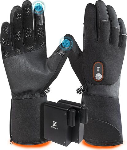 Heated Gloves with Rechargeable 7.4V 2800mAh Battery for Men and Women,Wear-Resistant Heated Work Gloves,Thin, Soft in Saudi Arabia