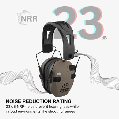 Walker's Razor Slim Quad Electronic Earmuffs Bundle Crosshair Sport Shooting Glasses in Saudi Arabia