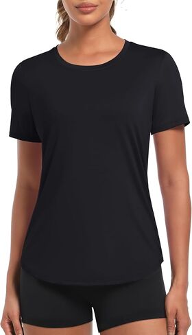 TACVASEN Womens Workout Shirt Short Sleeve UPF 80+ Sun Protection Shirts Moisture Wicking Tops in Saudi Arabia