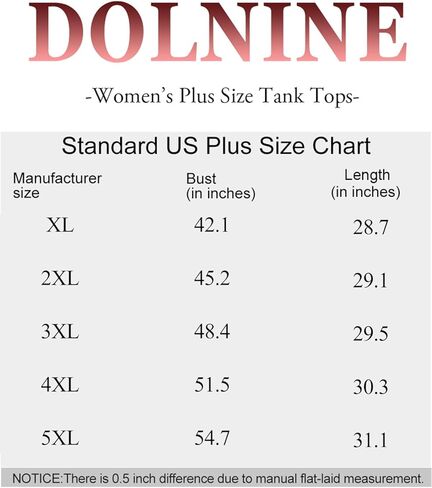 DOLNINE Womens Plus-Size Tank Tops Summer Casual Loose V-Neck Eyelet Shirts in Saudi Arabia