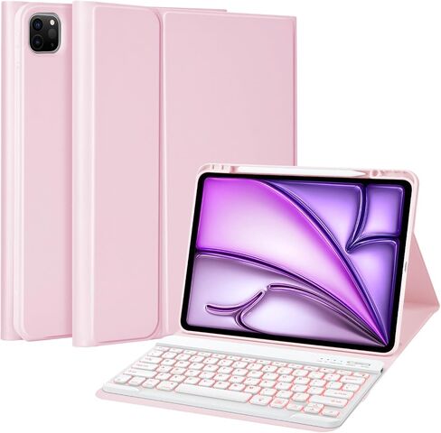 BQSS Keyboard Case for iPad Pro 13 Inch (M4) 2024 Case with Keyboard for iPad Pro 13" M4 Case with Wireless Detachable Backlit Keyboard for iPad Pro Keyboard Case with Pencil Holder Black in Saudi Arabia