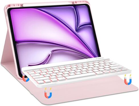 BQSS Keyboard Case for iPad Pro 13 Inch (M4) 2024 Case with Keyboard for iPad Pro 13" M4 Case with Wireless Detachable Backlit Keyboard for iPad Pro Keyboard Case with Pencil Holder Black in Saudi Arabia