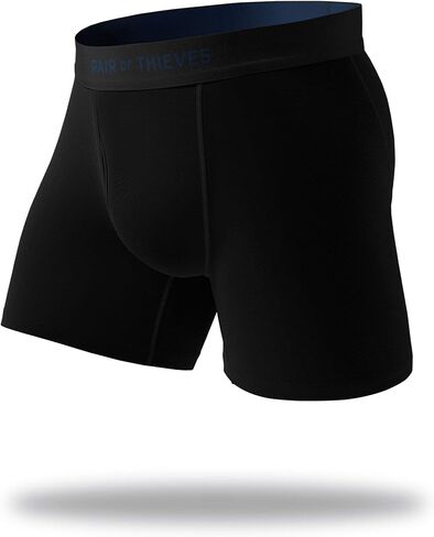 زوج من ملابس داخلية رجالي من Thieves بوكسر Cool Breeze، مقاس سادة (أسود/كحلي)، مقاس X-Large in Kuwait