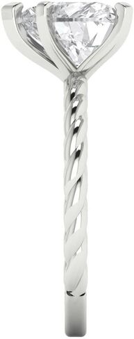 Clara Pucci 2 ct Heart Cut Moissanite 18K White Gold Solitaire Wedding Engagement Bridal Promise Ring in Saudi Arabia