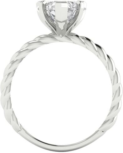 Clara Pucci 2 ct Heart Cut Moissanite 18K White Gold Solitaire Wedding Engagement Bridal Promise Ring in Saudi Arabia