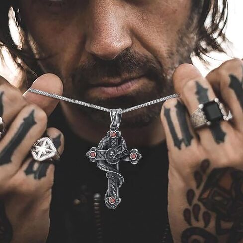 Skull Necklace Stainless Steel Gothic Punk Skull Pendant Necklace Jewelry for Men Boys in Kuwait