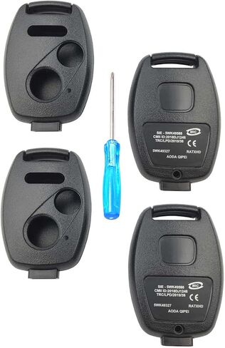 Replacement Key Fob Shell Case Fit for Honda Accord Crosstour Civic Odyssey CR-V CR-Z Fit Keyless Entry Remote Key Housing with Screwdriver (2+1Button 1pcs) in Saudi Arabia