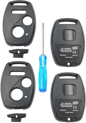 Replacement Key Fob Shell Case Fit for Honda Accord Crosstour Civic Odyssey CR-V CR-Z Fit Keyless Entry Remote Key Housing with Screwdriver (2+1Button 1pcs) in Saudi Arabia