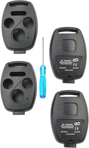 Replacement Key Fob Shell Case Fit for Honda Accord Crosstour Civic Odyssey CR-V CR-Z Fit Keyless Entry Remote Key Housing with Screwdriver (2+1Button 1pcs) in Saudi Arabia