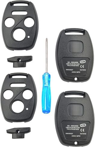 Replacement Key Fob Shell Case Fit for Honda Accord Crosstour Civic Odyssey CR-V CR-Z Fit Keyless Entry Remote Key Housing with Screwdriver (2+1Button 1pcs) in Saudi Arabia