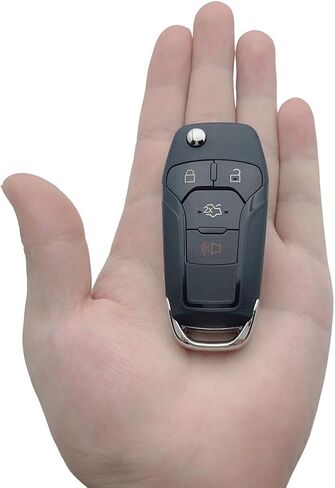 Replacement Flip Key Fob Shell Case for Ford Fusion 2013 2014 2015 2016 4 Buttons Keyless Entry Remote Car Key Fob Cover Casing with Uncut Blade Blank (‎for Ford-B) in Kuwait