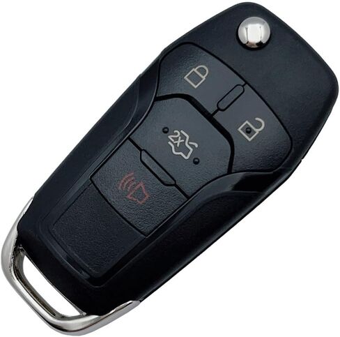 Replacement Flip Key Fob Shell Case for Ford Fusion 2013 2014 2015 2016 4 Buttons Keyless Entry Remote Car Key Fob Cover Casing with Uncut Blade Blank (‎for Ford-B) in Kuwait