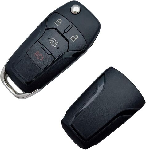 Replacement Flip Key Fob Shell Case for Ford Fusion 2013 2014 2015 2016 4 Buttons Keyless Entry Remote Car Key Fob Cover Casing with Uncut Blade Blank (‎for Ford-B) in Kuwait