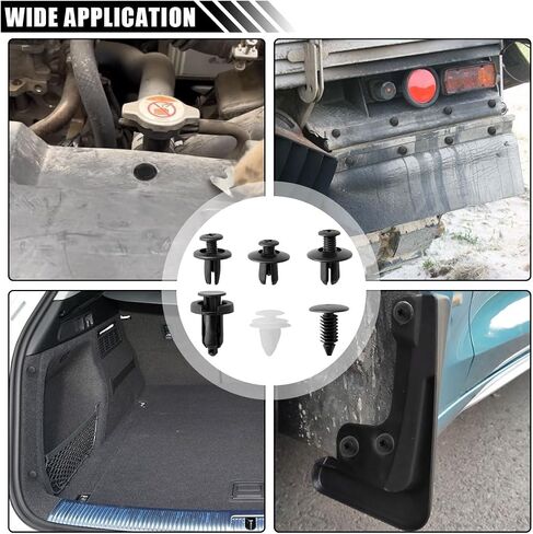 100PCS Car Bumper Retainer Clips, Car Push Pin Rivets Set, Plastics Rivets Fasteners Push Retainer Kit, Auto Door Trim Panel Clips Replacement Kit for Most Models in Kuwait