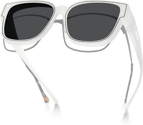 Meeloog Polarized Fit Over Glasses Sunglasses, Square Lightweight Wrap Around Shades For Women MST0898 in Kuwait