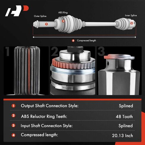 A-Premium CV Axle Shaft Assembly Compatible with Chevrolet Corsica, Beretta & Buick Skylark & Oldsmobile Achieva & Pontiac Grand Am, Front Left Driver Side in Saudi Arabia
