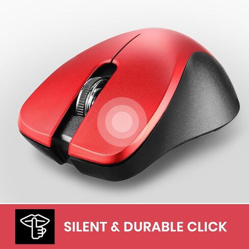 Perixx PERIMICE-621W Wireless Mouse - Silent Click with Ergo Design - Compatible for Desktop and Laptop PC - Wireless 2.4 GHz - White in Saudi Arabia
