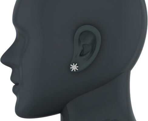 Diamond Earrings Starburst Pave Diamond Studs 14K Gold (1/2 ctw) (G,SI) in Kuwait