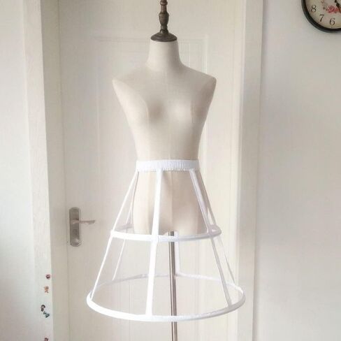 2 Hoop Cage Crinoline Underskirt Skirt Pannier Petticoat for Prom Dance Costume Dress in Saudi Arabia
