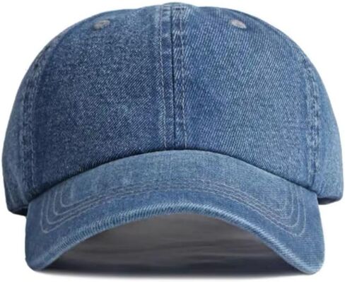 FASHIXD Denim Baseball Cap Hats Washed Outdoor Trucker Caps Travel Adjustable in Kuwait