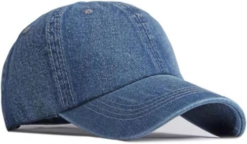 FASHIXD Denim Baseball Cap Hats Washed Outdoor Trucker Caps Travel Adjustable in Kuwait