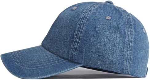 FASHIXD Denim Baseball Cap Hats Washed Outdoor Trucker Caps Travel Adjustable in Kuwait