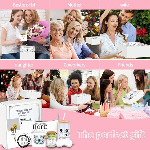 Christian Gifts for Women - 7-Piece Gift Box with Bible Verse Jar, Tote Bag, Cross Bracelet, Mason Jar, and More, Perfect for Birthday, Get Well, Christmas, Mother’s Day, and Religious Occasions in Saudi Arabia