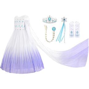 Girls Princess Costume Snow Party Sequins Halloween Dress up