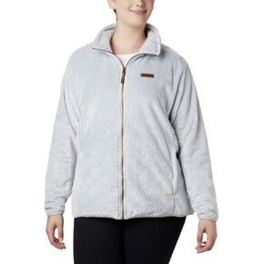 سحاب كامل للنساء من Columbia Fire Side II Sherpa، كحلي جامعي، 2X Plus