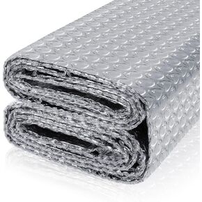Reflective Bubble Insulation Sheet, Double Side Aluminum Foil Bubble Shield, Aluminum Foil Thermal Insulation Radiant Barrier for Windows, RV, Roof, Garage Door (23.6IN X 10FT)