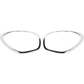 Acouto 2pcs Headlight Trim 51139801573 51139801574 Bezel ABS Chrome Left Right Scratch Resistant Replacement for Cooper R60 Countryman Car Headlamp Trim