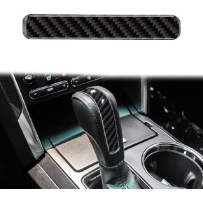 Carbon Fiber Gear Shift Knob Cover Trim Compatible with Ford Explorer 2011 2012 2013 2014 2015 2016 2017 2018 2019 Interior Accessories Black