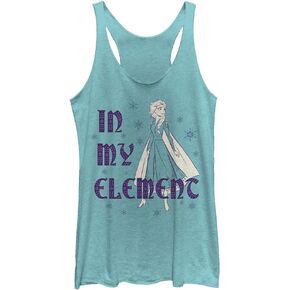 Disney Women's Frozen 2 Elsa Element Tri-Blend Racerback Layering Tank