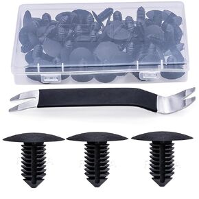 Rexka 41pcs 3/8 Hole Front Bumper Splash Shield Rear Trim Panel Retainer Clip Fastener for Chrysler Dodge Jeep Buick Cadillac Chevy GMC Hummer Pontiac Saturn - Auto Trim Panel Body Remover