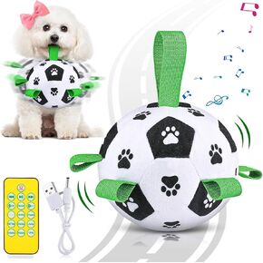 QDAN Christmas Dog Toys, Interactive Dog Ball for Boredom, Bouncing Ball for Dogs, Dog Birthday Gifts, Moving Dog Toy Jumping Remote Control (Santa)