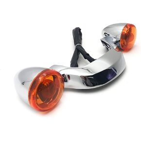 HTTMT MT444-001- Domestic Bullet Rear Light Bar Compatible with '10-later Street Glide w/Orig.turn signal Amber