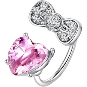 Heart Flat Back Stud Earrings Y2k Cute Bow Bowknot Cartilage Earrings Threadless Flat Back Earrings for Women