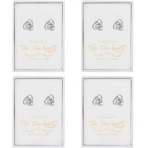 Bridesmaids Earrings Set Bridesmaid Proposal Gifts I Couldn't Tie The Knot Without You Wedding Jewelry Bridesmaids Gifts Love Knot Earrings Set of 4/6 in Kuwait