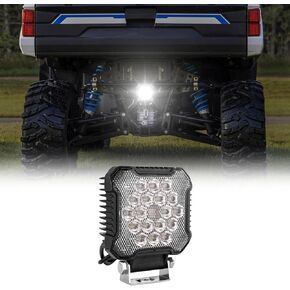 WeiSen36W Plug & Play Backup Flood Light, 4" Automatic Rear Reverse Lights Compatible with Polaris Ranger XP 1000 Crew Cab 2018-2024