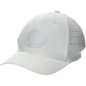 PGA TOUR Men's Perforated Oval Patch Golf Cap, Pre-Curved Visor, Adjustable Strap Closure, Ventilated and Durable