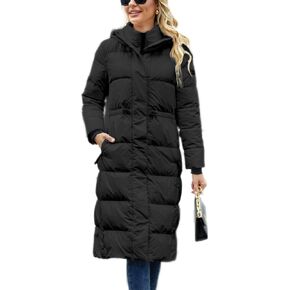 Long Winter Down Coats for Women with Hood Puffer Jacket Womens Lightweight Down Jacket with Pocket