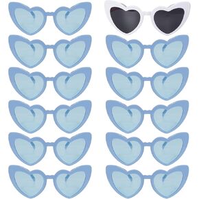 12Pairs Bachelorette Party Favor Sunglasses Heart Shaped Sunglasses Cat Eye Heart Sunglass Bride Proposal Bridesmaids