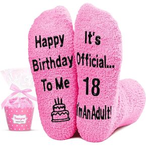 HAPPYPOP 18th Birthday Gifts Years Old Girl - Socks for 18 Year Old, Birthday Gifts for Teens Age 18