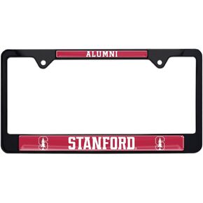 Stanford University Black Metal License Plate Frame (Black Frame (Cardinal))