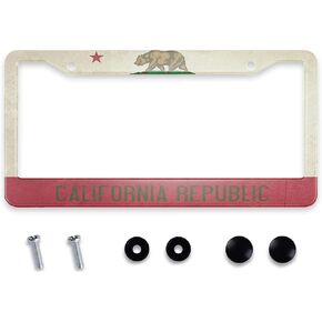 Smooffly Brown Rust Colorful Metal Rusty Pattern License Plate Frame for Car Decorative Accessories Rustproof License Plate with Screws for Standard Us License Plate Holder 12.2 x 6.3 Inch